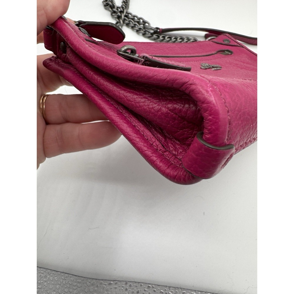 COACH Hot Pink Sacoche Crossbody Chain Shoulder Bag Near mint Condition A18 - Picture 4 of 7